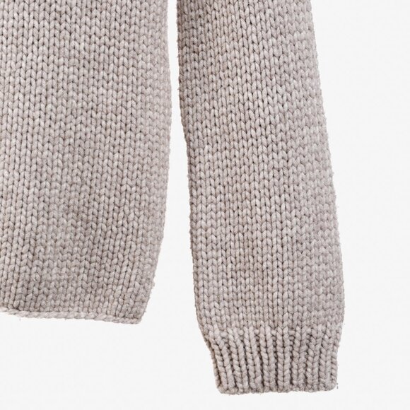 Fabiana Filippi Taupe Merino-Wool Beaded High-Neck Sweater - Picture 6 of 11